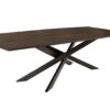 Table de salle à manger 220cm bois de manguier foncé