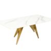 Table basse rectangulaire 130cm marbre blanc