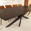 Table de salle à manger 220cm bois de manguier foncé