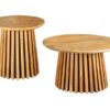 Tables basses bois d'acacia rondes