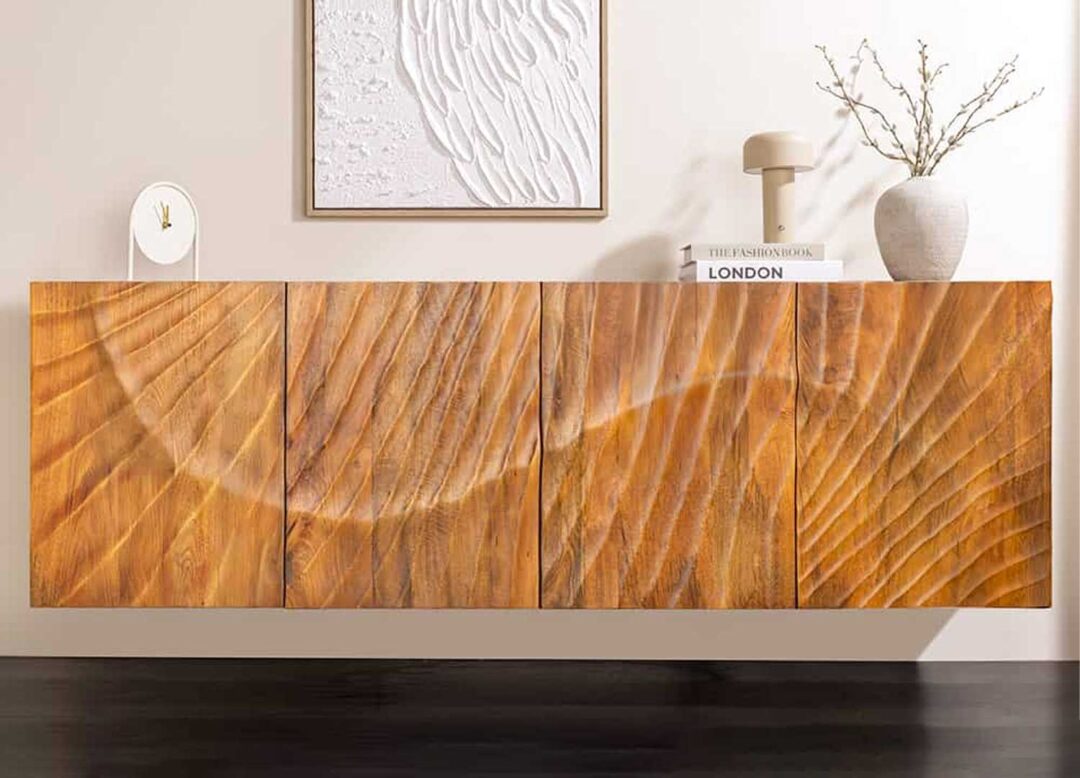 Buffet suspendu en bois de manguier massif 180 cm