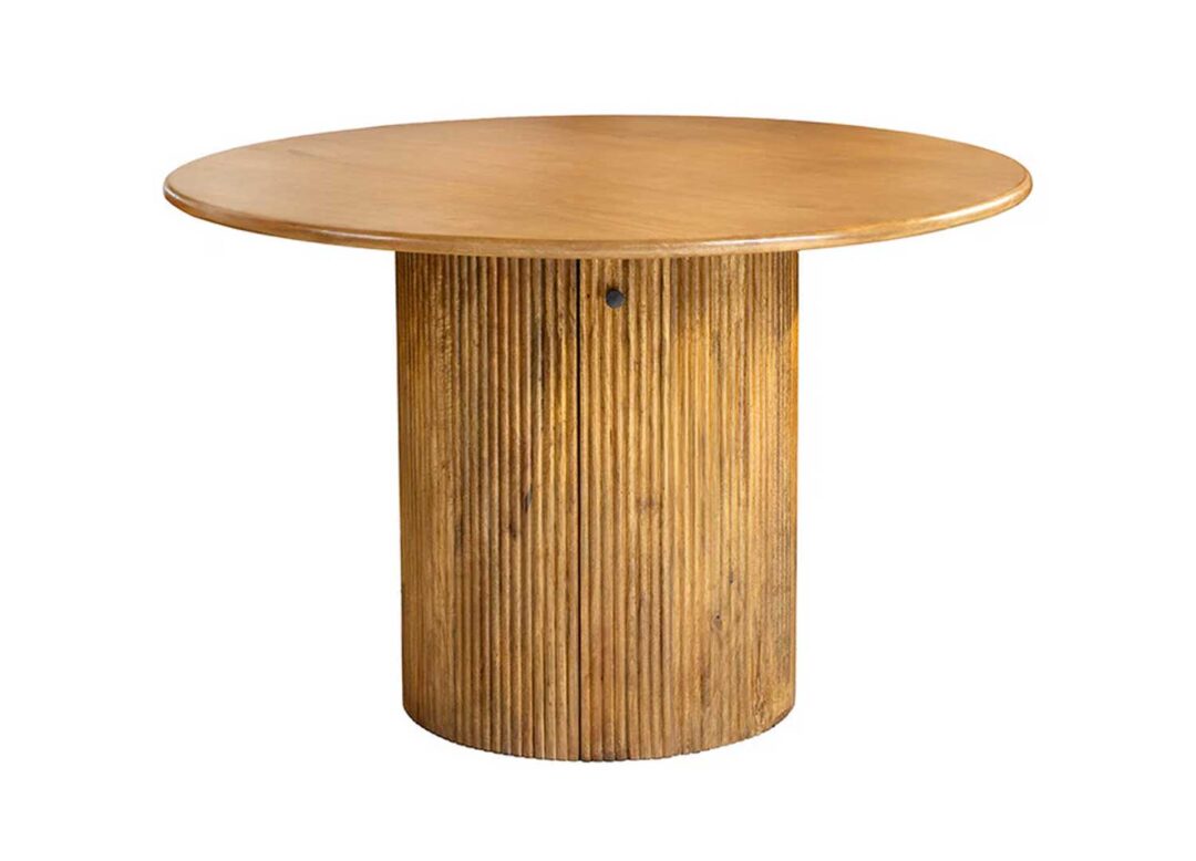 Table à manger ronde 120 cm avec rangement