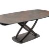 Table de repas aspect bronze rouille extensible
