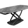 Table de salle à manger extensible grise marbré