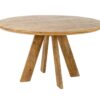 Table à manger ronde en bois de manguier massif 140 cm
