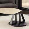 Table basse pivotante plateaux pentagonaux