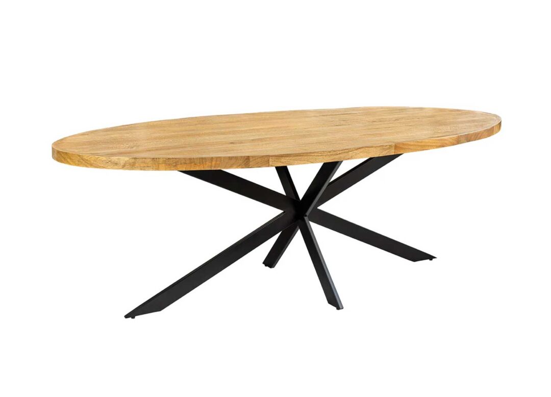 Table à manger ovale 240 cm en bois de manguier