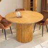Table à manger ronde 120 cm avec rangement
