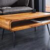 Table basse 90cm en bois de sesham massif avec grande niche ouverte