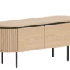 Meuble TV 120 cm en bois plaqué chêne