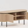 Meuble TV 120 cm en bois plaqué chêne