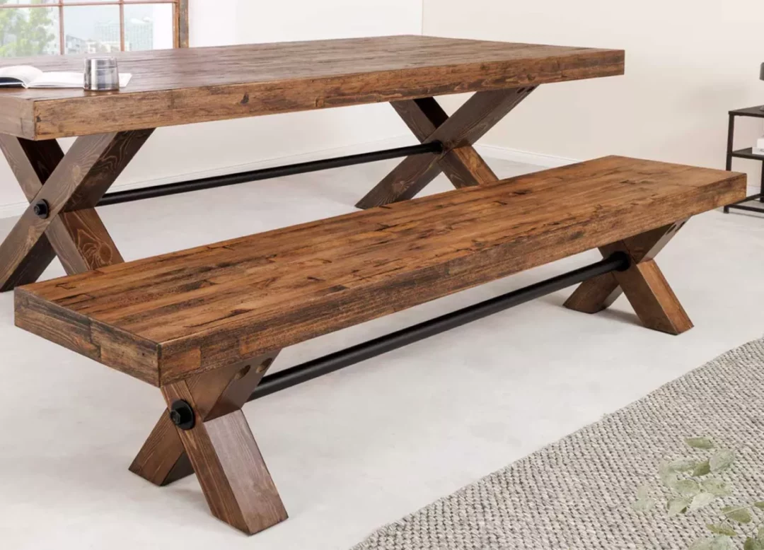 Banc de séjour 180 cm en bois de pin