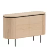 Buffet 2 portes placage bois de chêne naturel 120 cm