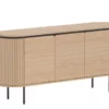 Buffet 160 cm en bois plaqué de chêne 3 portes