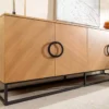 Buffet en bois plaqué chêne de 180 cm