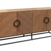 Buffet 4 portes de 180 cm en bois de noyer foncé