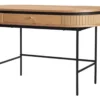 Bureau 120 cm en bois plaqué pieds métal noir