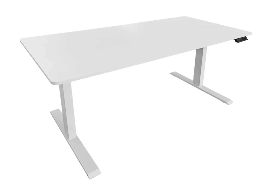 Bureau blanc 140cm relevable