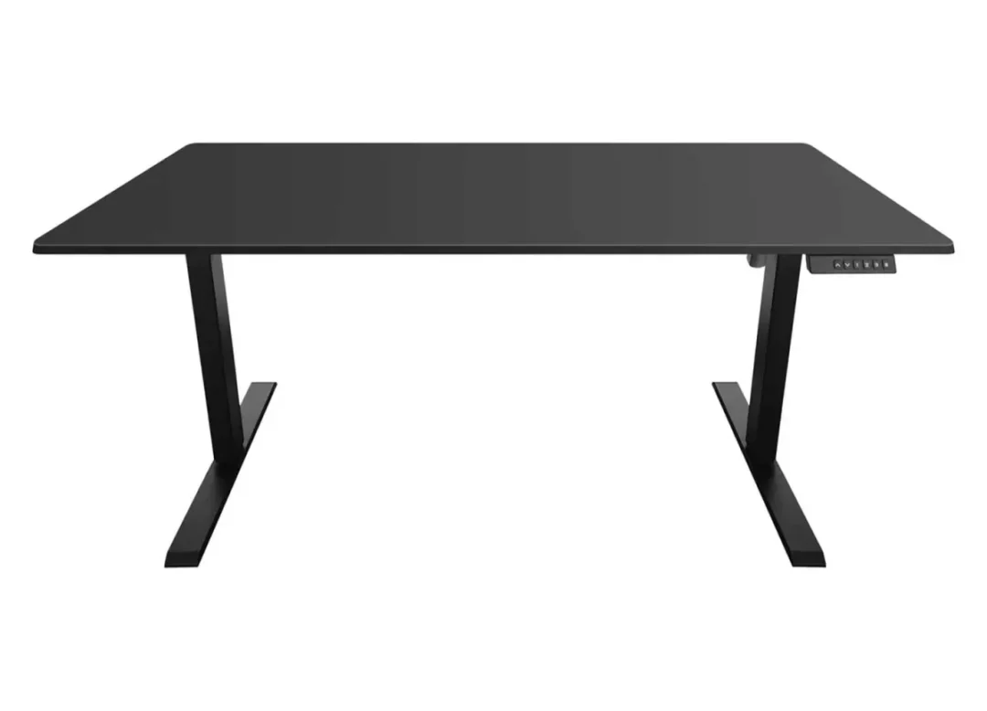 Bureau 140 cm relevable gris anthracite