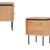 Table de chevet bois plaqué de chêne 2 tiroirs
