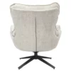 Fauteuil tissu texturé beige rotatif à 360°