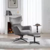Fauteuil de salon en velours gris