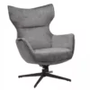 Fauteuil de salon en velours gris
