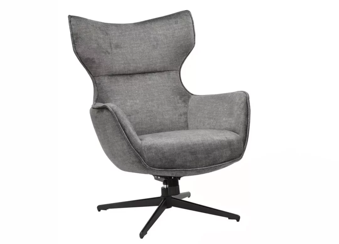 Fauteuil de salon en velours gris
