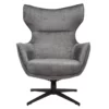 Fauteuil de salon en velours gris