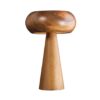 Lampe de table en bois d'acacia massif forme champignon