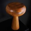 Lampe de table en bois d'acacia massif forme champignon