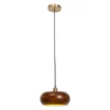 Lustre suspendu en bois massif forme champignon
