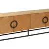 Meuble tv 180cm bois plaqué chêne clair