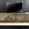 Meuble TV 200cm en bois de manguier massif grisé