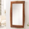 Miroir rectangulaire en bois d'acacia massif 160cm de haut