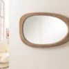 Miroir mural organique en bois de pin