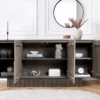 Buffet 170cm en bois de manguier décor 3d