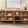 Buffet en bois plaqué chêne de 180 cm