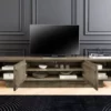 Meuble TV 200cm en bois de manguier massif grisé