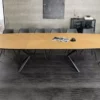 Table à manger extensible aspect bois de chêne 180-270 cm