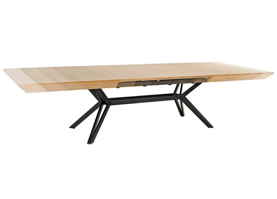 Table à manger extensible en bois plaqué chêne 200-320 cm
