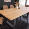 Table à manger rectangulaire aspect bois de 210 cm