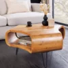 Table basse 70 cm en bois d'acacia massif