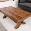 Table basse rectangulaire en bois de pin 110 cm