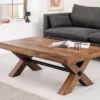Table basse rectangulaire en bois de pin 110 cm