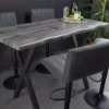Table de bar en bois grisé 120 cm