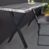 Table de bar en bois grisé 120 cm