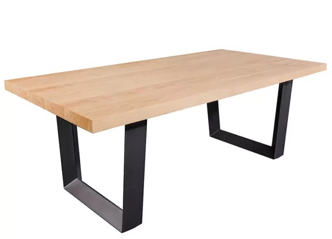 Table à manger rectangulaire aspect bois de 210 cm