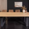 Table à manger rectangulaire aspect bois de 210 cm