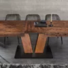 Table de repas extensible en bois de pin massif 160-200 cm